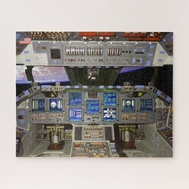 US SPACE SHUTTLE COCKPIT 1981-2011 (11x14 inch) Jigsaw Puzzle (Horizontal)