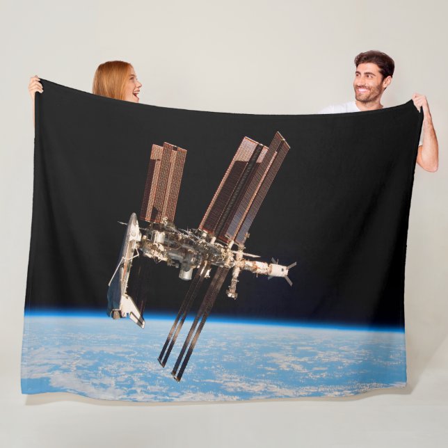 US SPACE SHUTTLE ENDEAVOUR and ISS Fleece Blanket (In Situ)