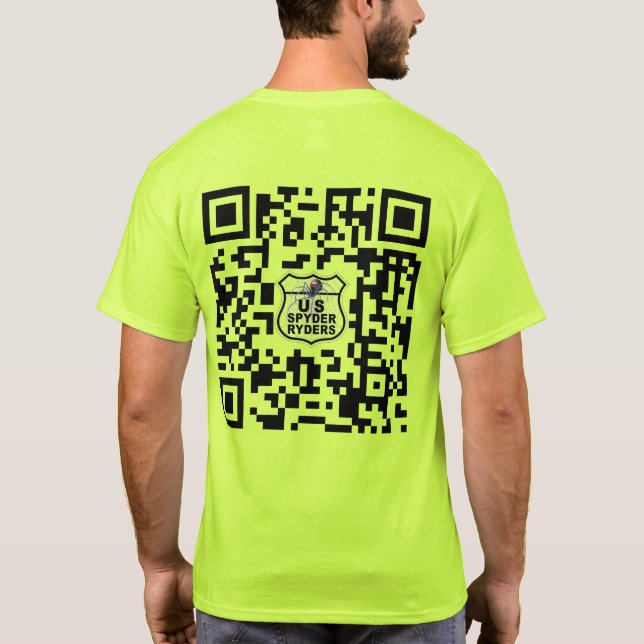 US Spyder Ryders - QR Code 2S T-Shirt (Back)