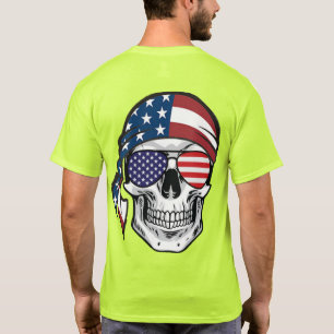 US Spyder Ryders -  Skull RWB Back T-Shirt