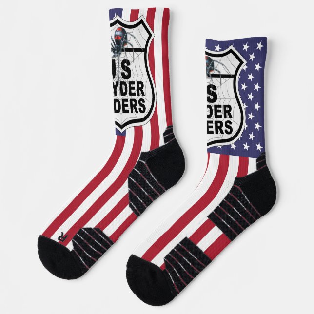 US Spyder Ryders - Socks Logo US Flag (Left)