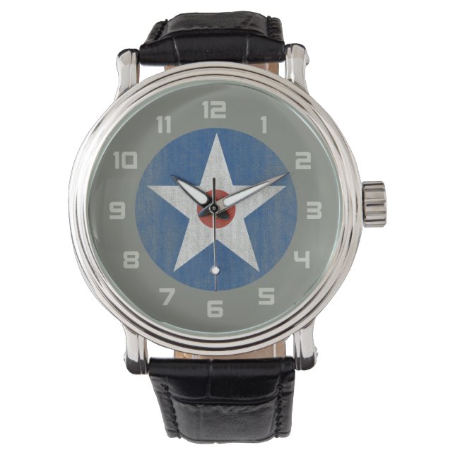 US Star Aeroplane emblem watch (Front)