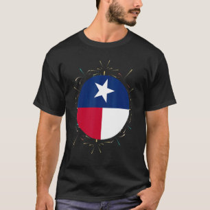 Us State Texas Pride Texan Flag Fireworks Patrioti T-Shirt