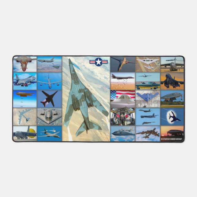 US STRATEGIC BOMBER AIRCRAFT “MONTAGE” DESK MAT (Front)