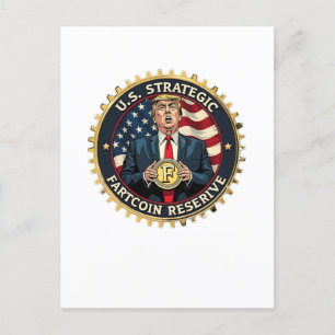 US Strategic Fartcoin Reserve Crypto Trump Funny  Postcard