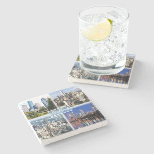 US Texas - Downtown Houston - Downtown Dallas - Stone Coaster