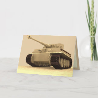 US TIGER TANK GREETING CARD
