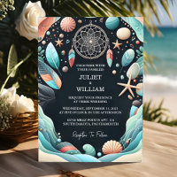 Us Tribal Aqua Sand Work Stacked Sea Glass Wedding