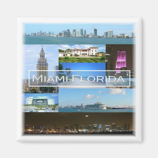 US * U.S.A. Miami - Florida Usa Magnet (Front)