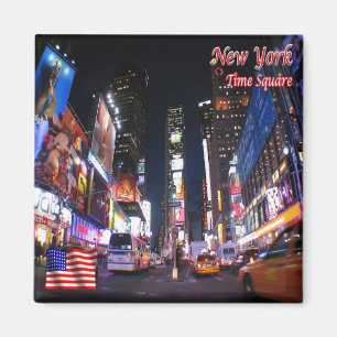 US U.S.A. - New York City - Time Square by Night Magnet