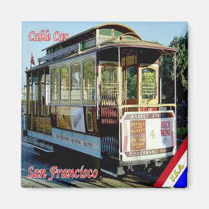 US U.S.A. - San Francisco - Alamo Square Cable Car Magnet