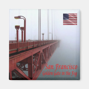 US U.S.A. San Francisco Alamo Square Golden Gate Magnet