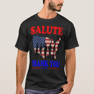 Us Usa American Flag Thank You Veterans Proud Vete T-Shirt