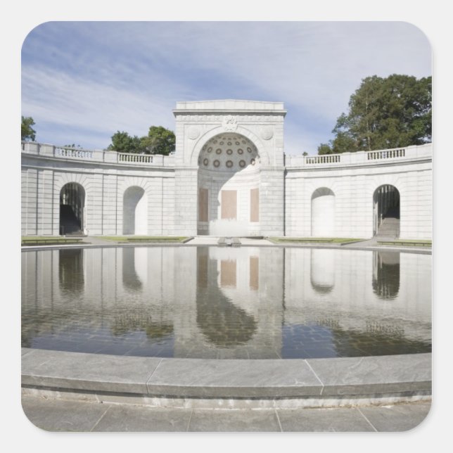 US, VA, Arlington. Women in Military Service for Square Sticker (Front)