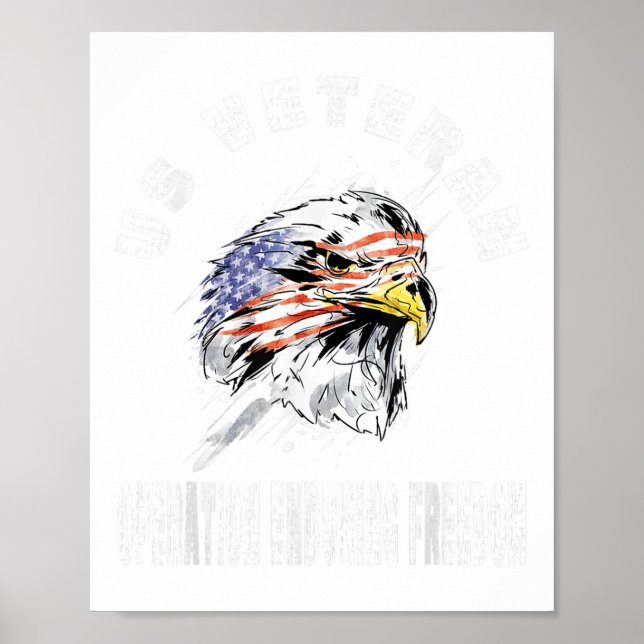Us Veteran Operation Enduring Freedom Military War Poster (Front)