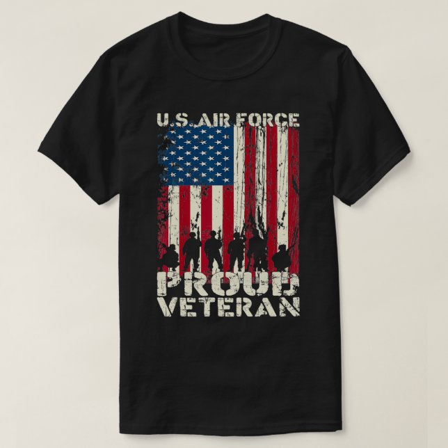 US Veterans American Flag 4th of July Patriotic  T-Shirt (Design Front)