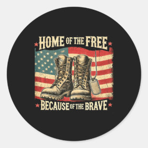 Us Veterans Day With American Flag Patriot Army Th Classic Round Sticker