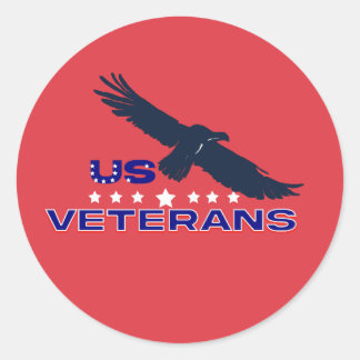 US Veterans S Rank Classic Round Sticker