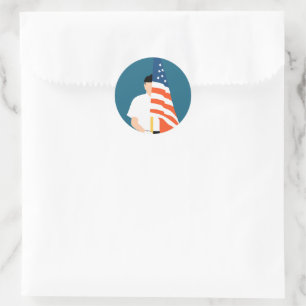 US Veterans Thank You For Your Service Classic Round Sticker