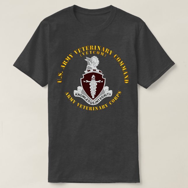 US Veterinary Command VETCOM Veterinary Corps T-Shirt (Design Front)