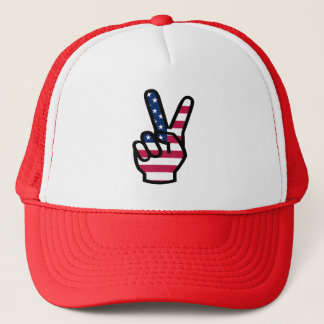 US Victory Sign Trucker Hat