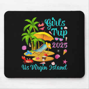 Us Virgin Island Summer Vacation Girls Trip 2025 Mouse Pad