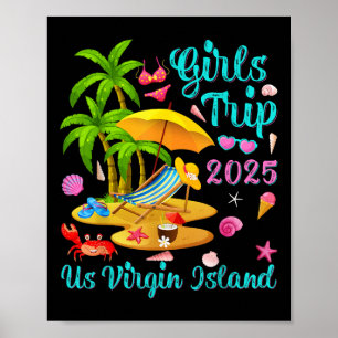 Us Virgin Island Summer Vacation Girls Trip 2025 Poster
