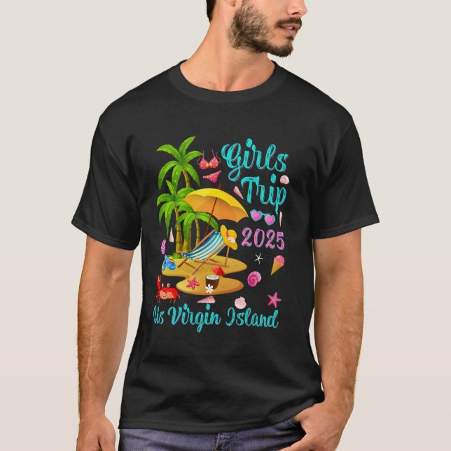 US Virgin Island Summer Vacation Girls Trip 2025 T-Shirt (Front)