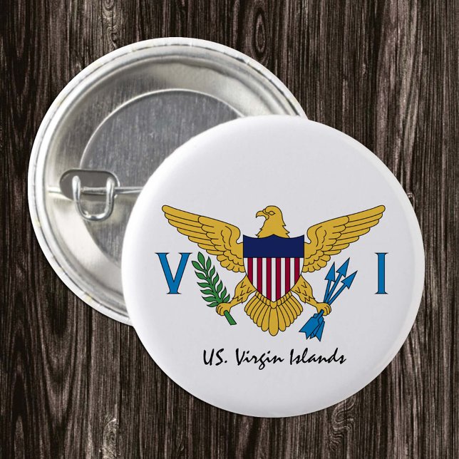US Virgin Islands button, patriotic Flag 3 Cm Round Badge (Creator Uploaded)