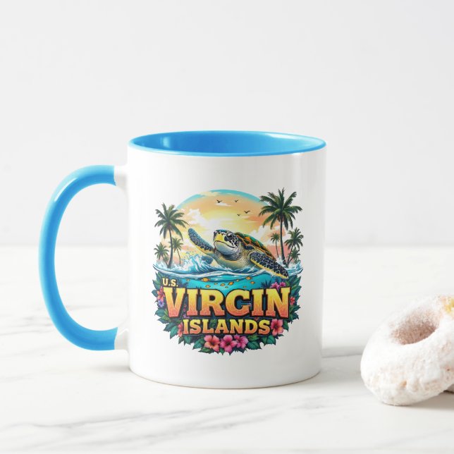 US Virgin Islands Caribbean Mug (With Donut)