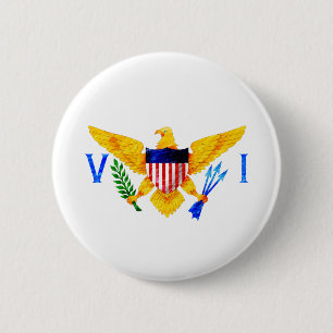 US VIRGIN ISLANDS FLAG 6 CM ROUND BADGE