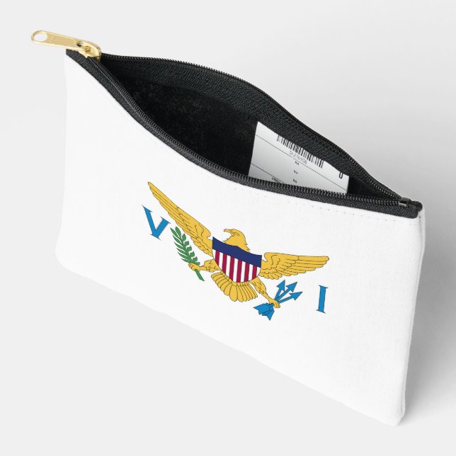 US Virgin Islands flag Accessory Pouch (Open)