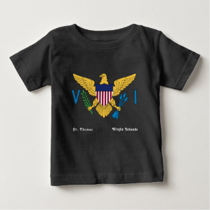US Virgin Islands Flag Black Baby T-Shirt