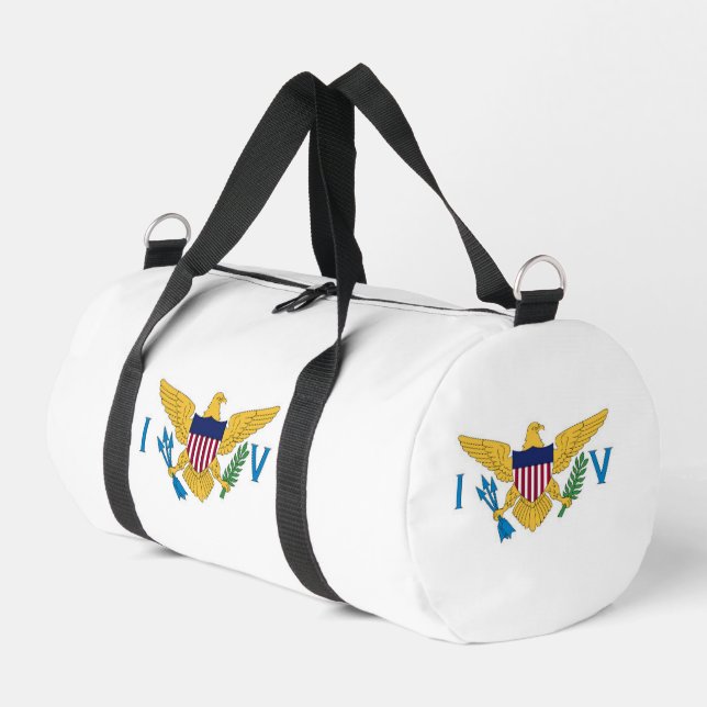 US Virgin Islands flag Duffle Bag (Left Corner)