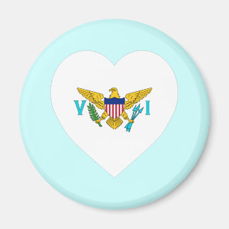US Virgin Islands Flag Heart Magnet