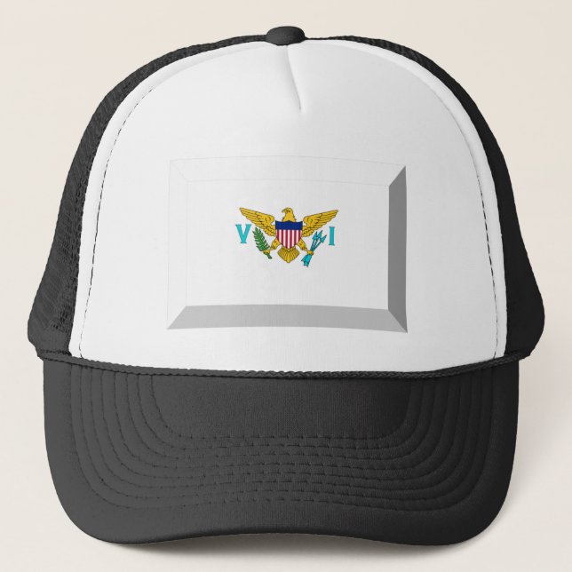 US VIrgin Islands Flag Jewel Trucker Hat (Front)