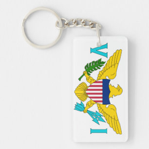 US Virgin Islands Flag Key Ring