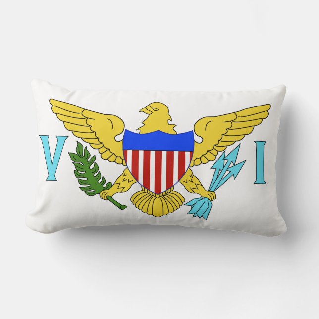 US Virgin Islands flag Lumbar Cushion (Front)