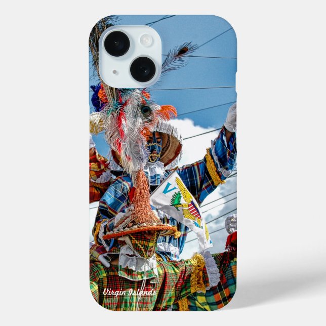 US Virgin Islands Flag Mocko Moko Jumbies Madras Case-Mate iPhone Case (Back)