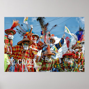 US Virgin Islands Flag Moko Jumbies St. Croix VI Poster