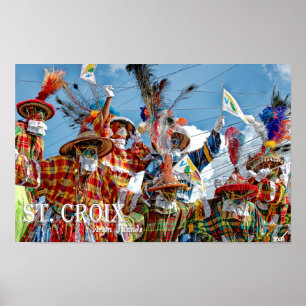 US Virgin Islands Flag Moko Jumbies St. Croix VI Poster