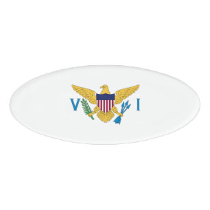 US Virgin Islands flag Name Tag