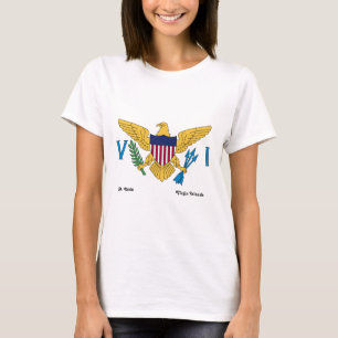 US Virgin Islands Flag Personalise Island T-Shirt