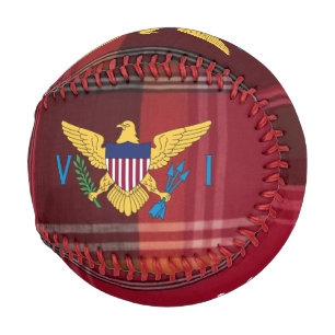 US Virgin Islands Flag St. Croix Madras Custom Baseball
