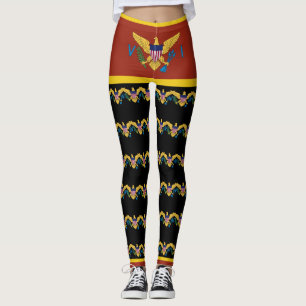 US Virgin Islands Flag St. Croix St. Thomas USVI Leggings