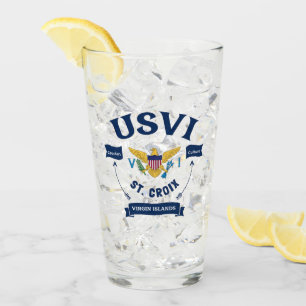 US Virgin Islands Flag St. Croix USVI Caribbean Glass