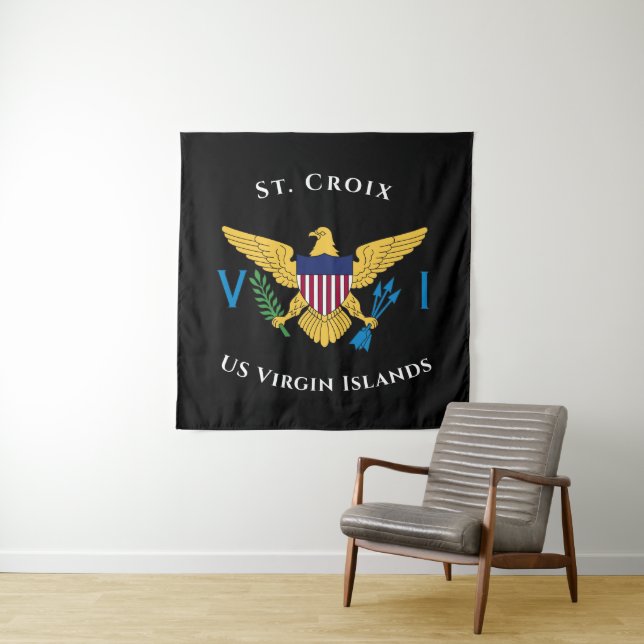 US Virgin Islands Flag St. Croix USVI  Tapestry (In Situ)