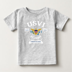 US Virgin Islands Flag St. Croix USVI Tropical Bab Baby T-Shirt