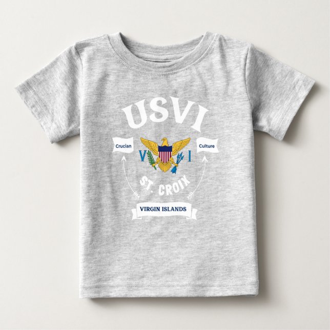 US Virgin Islands Flag St. Croix USVI Tropical Baby T-Shirt (Front)