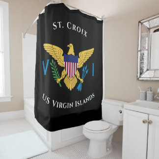 US Virgin Islands Flag St. Croix USVI Tropical  Shower Curtain